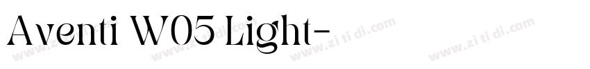 Aventi W05 Light字体转换